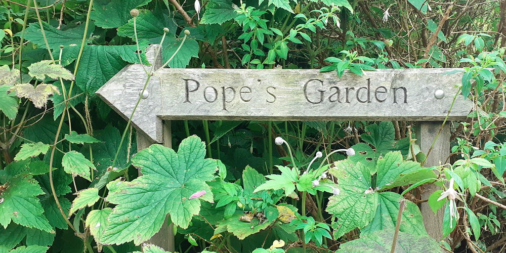 Popes Garden sign
